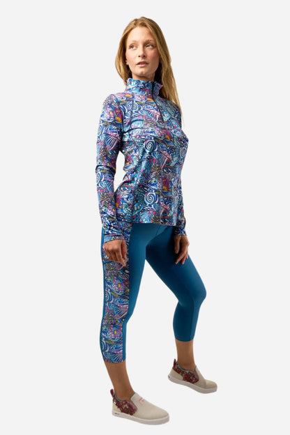 FISHE Enchanted Grayling Pocket Capri Leggings