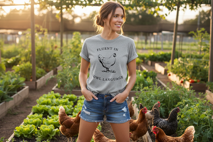 "Fluent in Fowl Language" Women's Funny T-Shirt