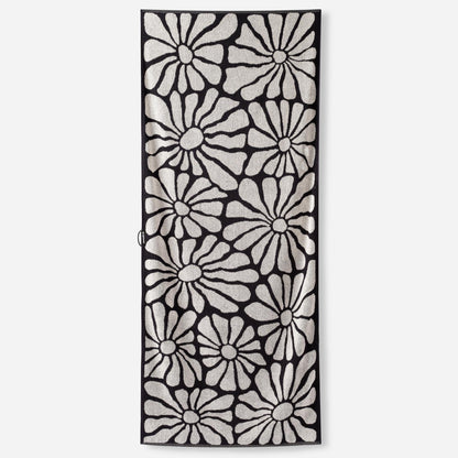 Organic Cotton Beach Towel: Lazy Daisy Black