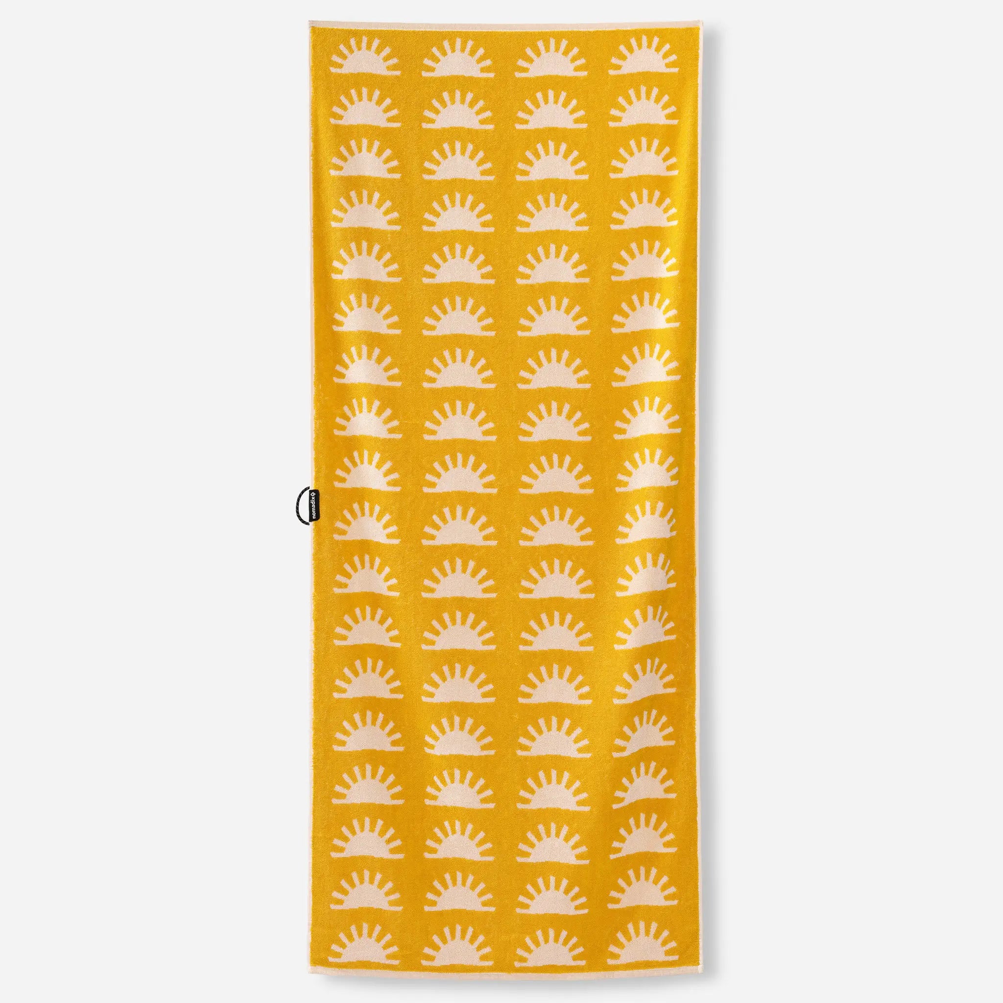 Organic Cotton Beach Towel: Sunshine Amber Sun