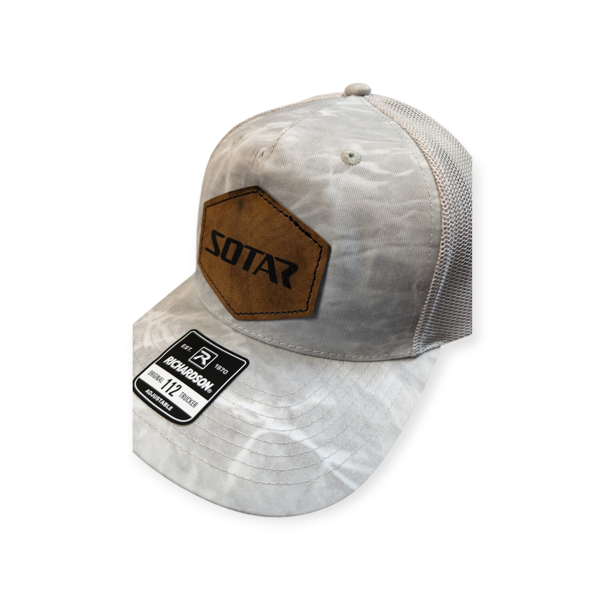 SOTAR Leather patch Hat-Clothing-Custom Patch Hats-Camo Brown (real tree)-SOTAR