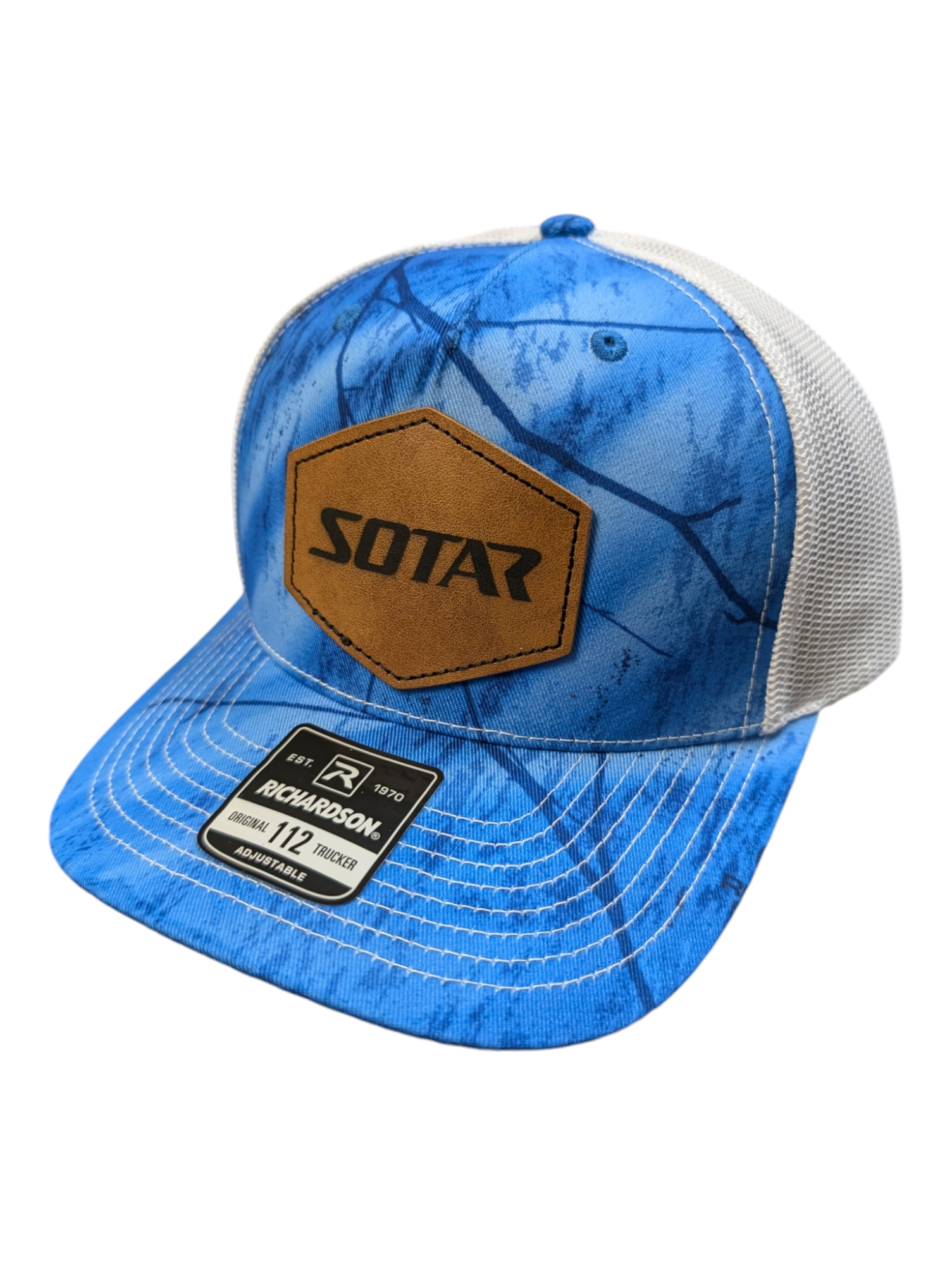 SOTAR Leather patch Hat-Clothing-Custom Patch Hats-Camo Brown (real tree)-SOTAR