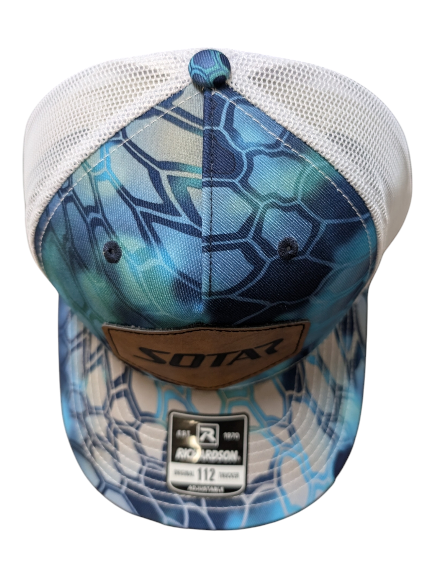 SOTAR Leather patch Hat-Clothing-Custom Patch Hats-Blue pattern-SOTAR