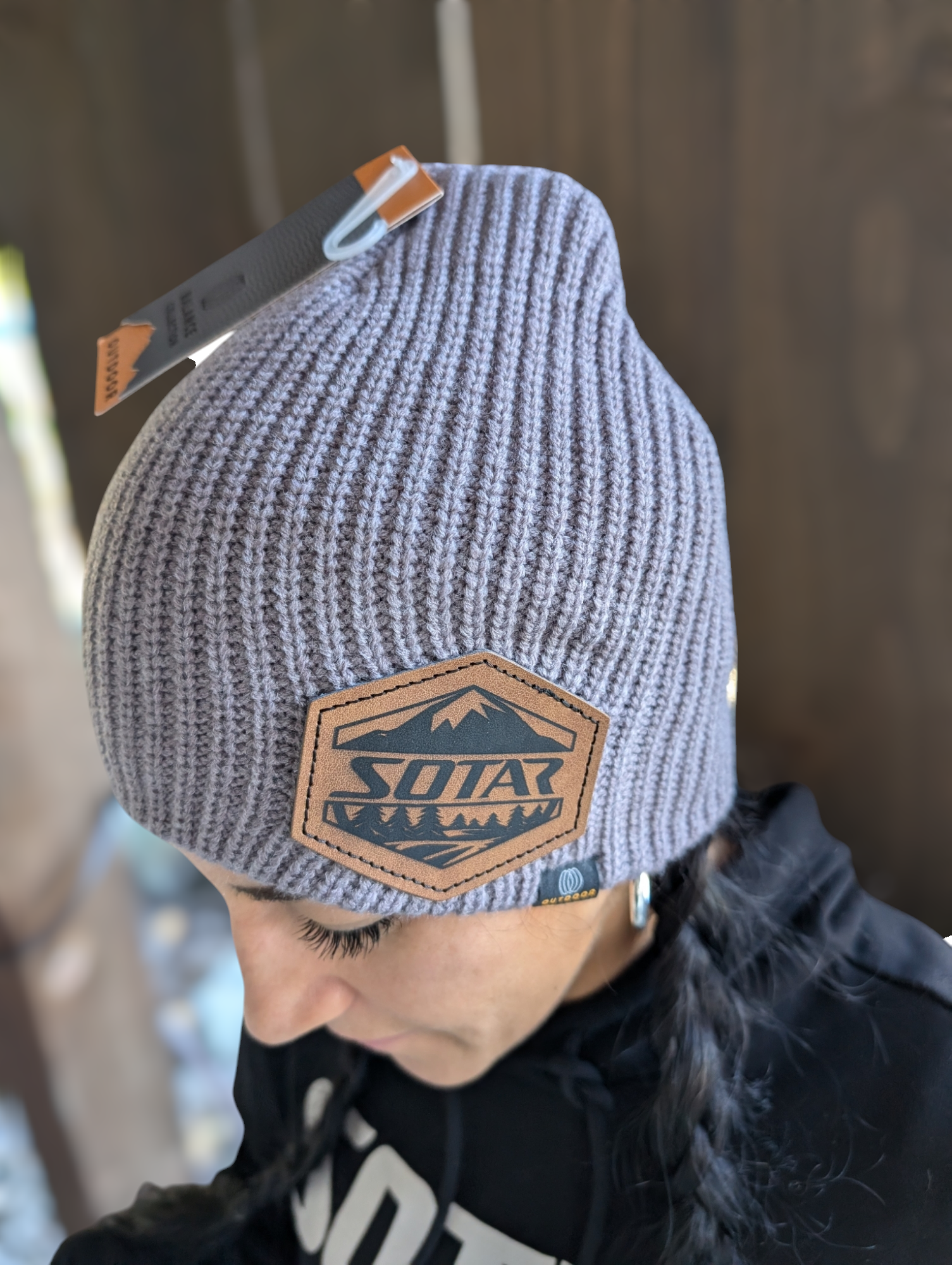 Leather patch fitted Beanie-Clothing-SOTAR-SOTAR