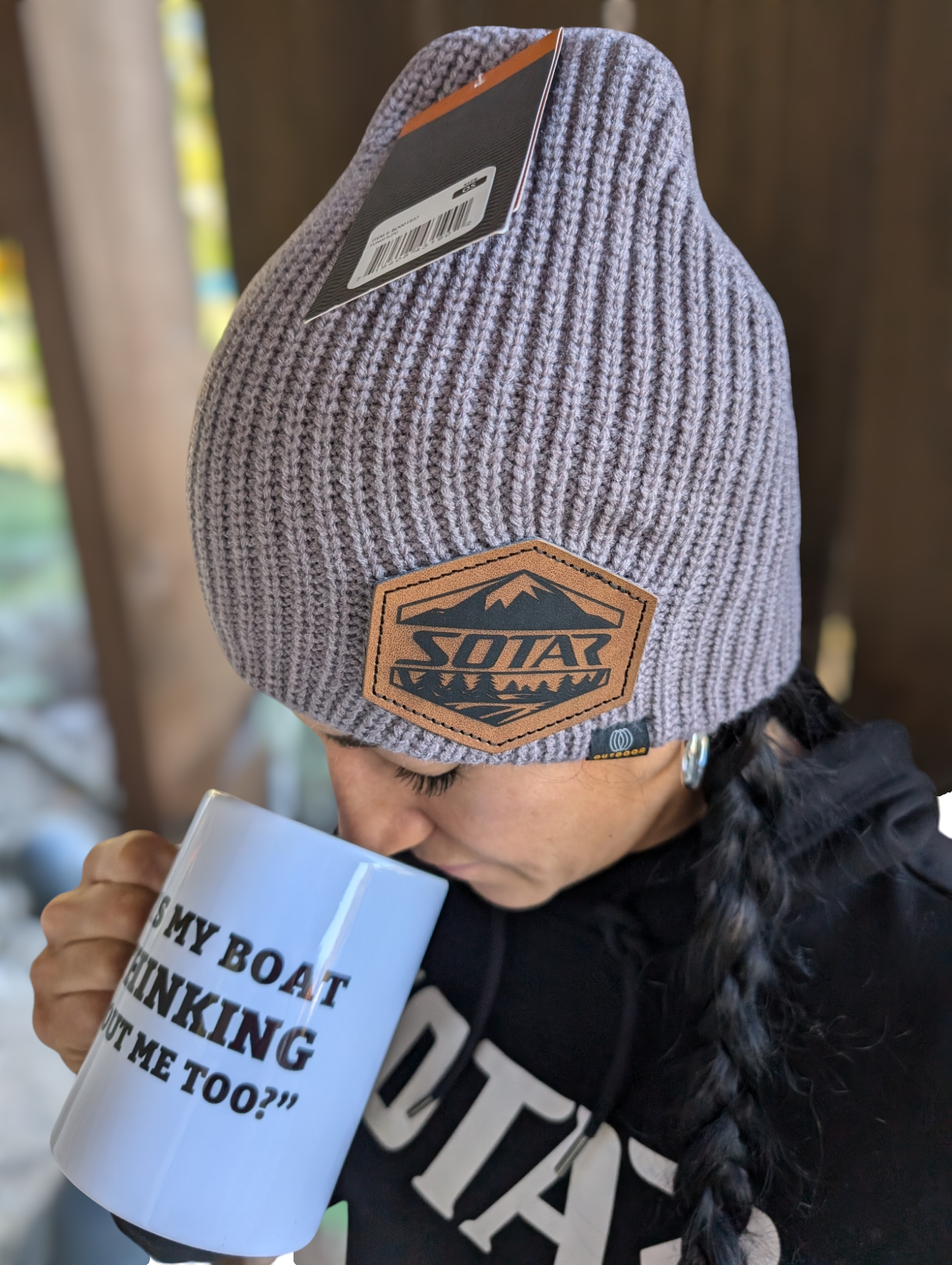 Leather patch fitted Beanie-Clothing-SOTAR-SOTAR