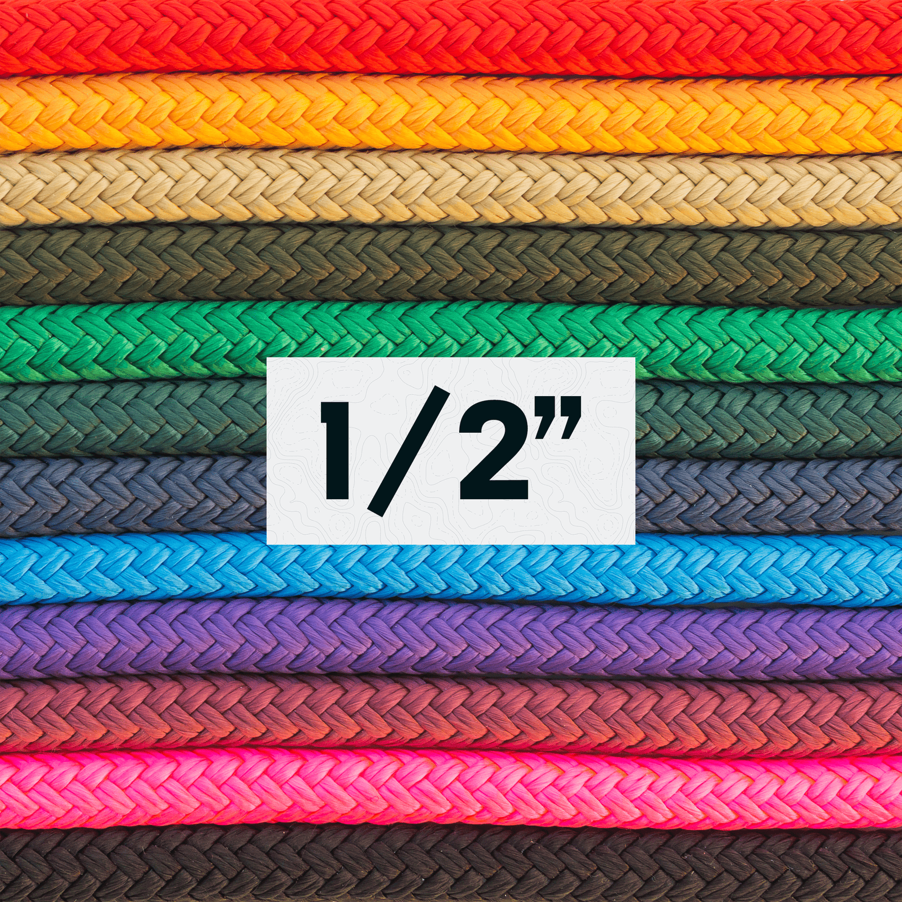 1/2" Double Braid Rope Solid Colors