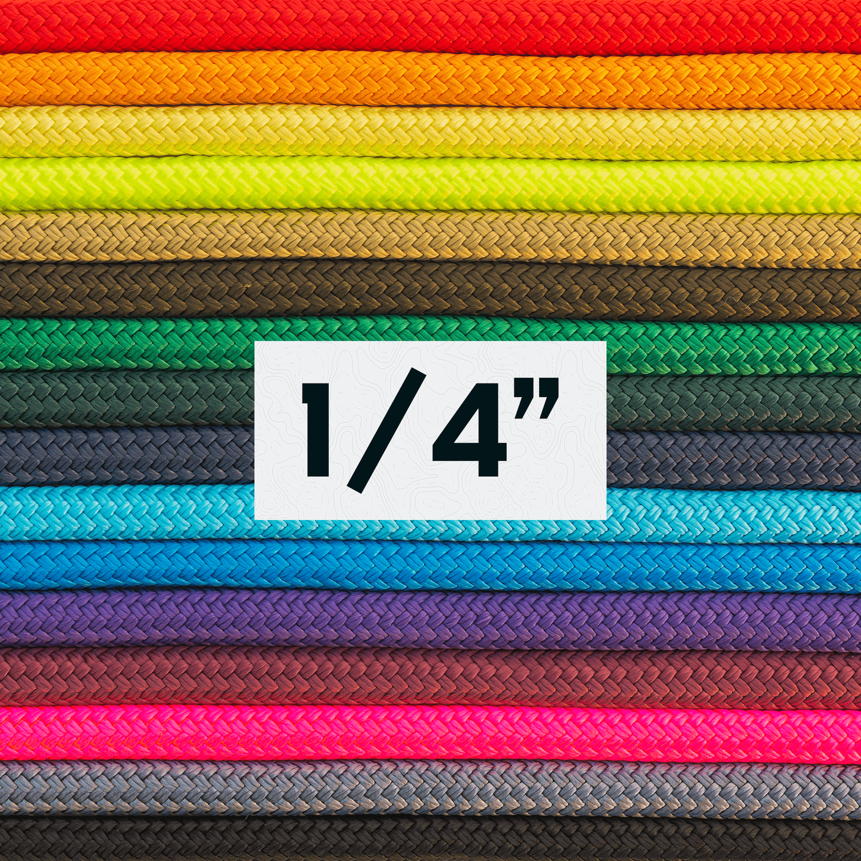 1/4" Double Braid Rope Solid Colors