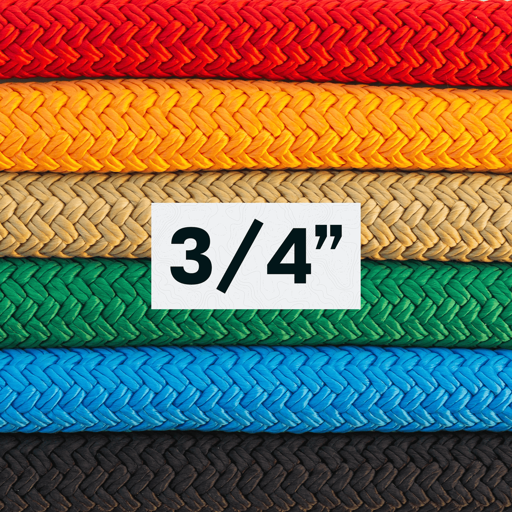 3/4" Double Braid Rope Solid Colors
