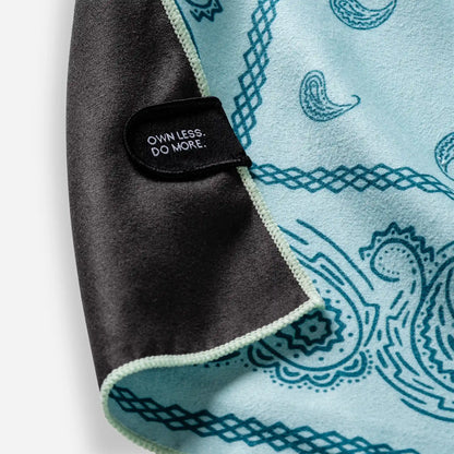 Bandana Towel: Paisley Seafoam Green