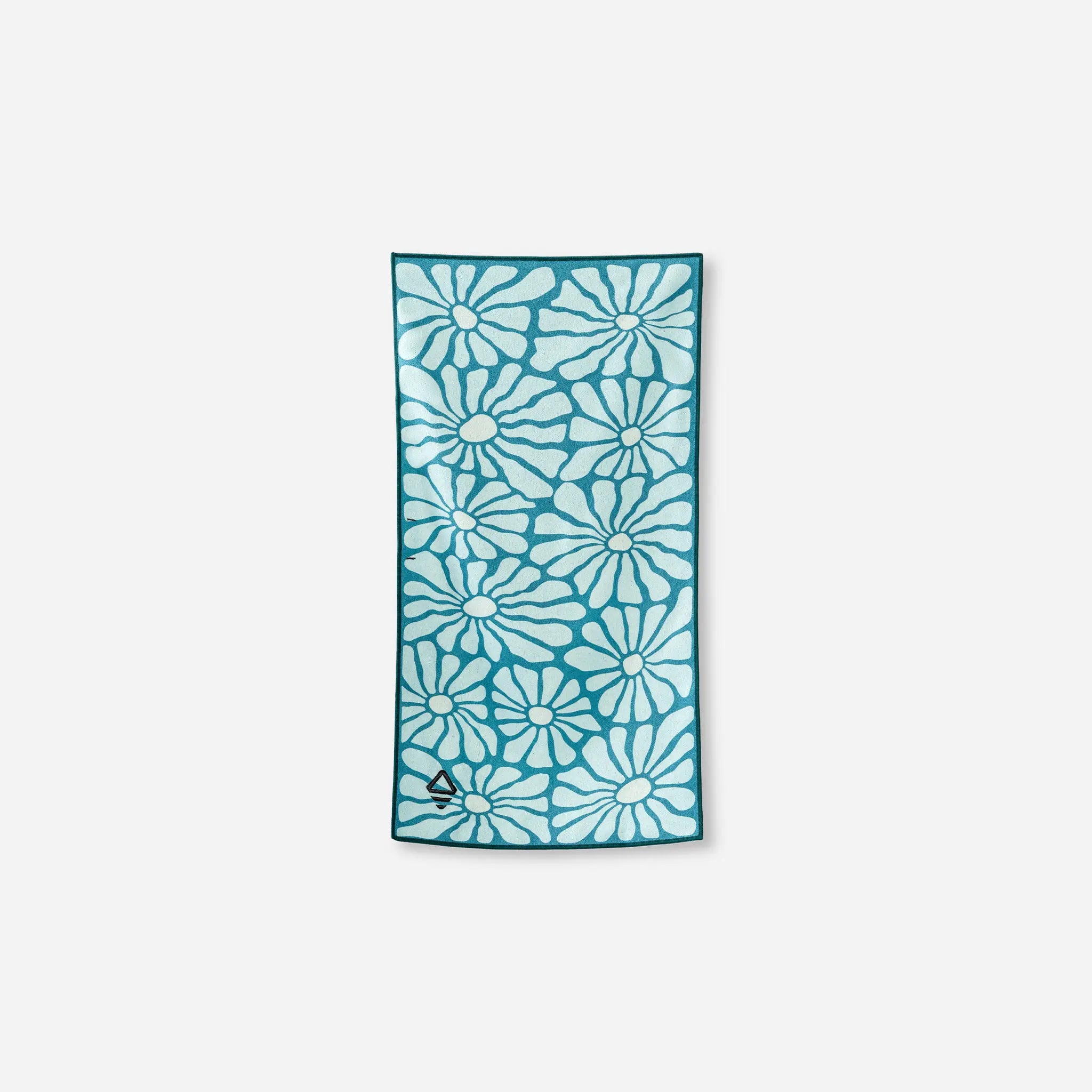 Hand Towel: Lazy Daisy Seafoam Green