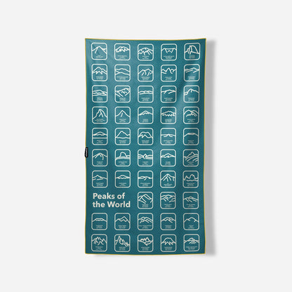 Ultralight Towel: Peaks of the World Teal Ocean
