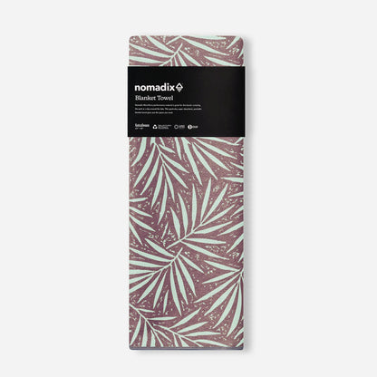 Blanket Towel: Heritage Palm Warm Blue Earth