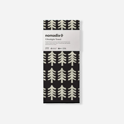 Ultralight Towel: Fresh Pines Black and Tan