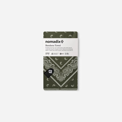 Bandana Towel: Paisley Forest Green