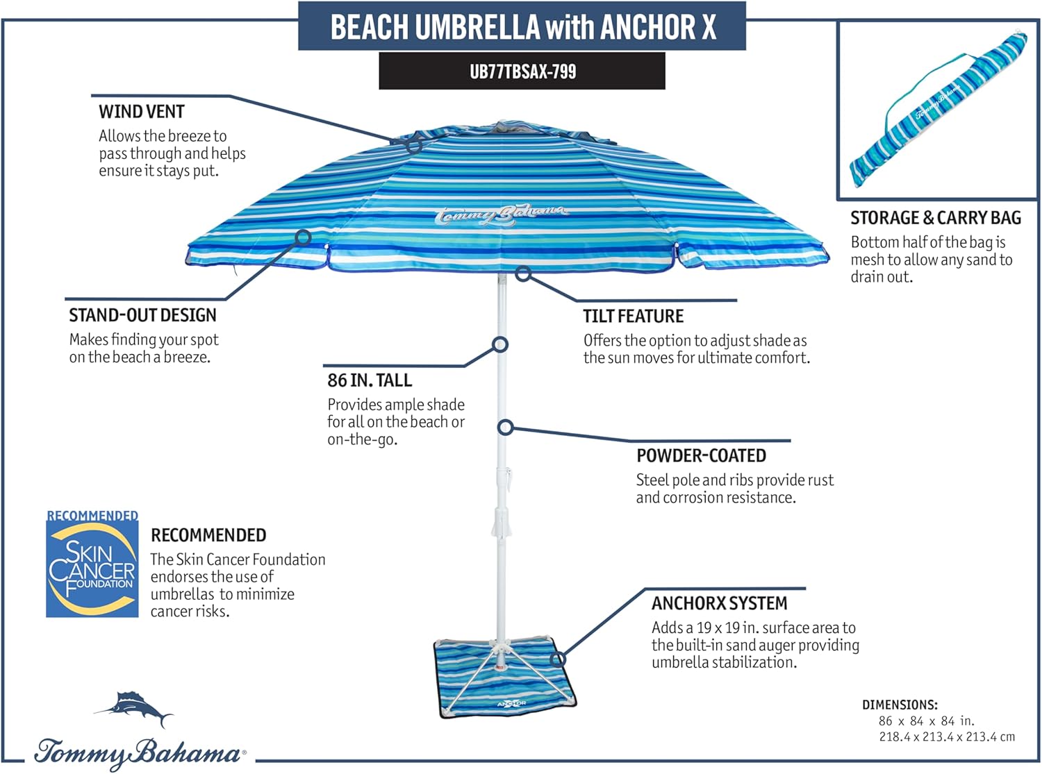Tommy Bahama Camp Umbrella