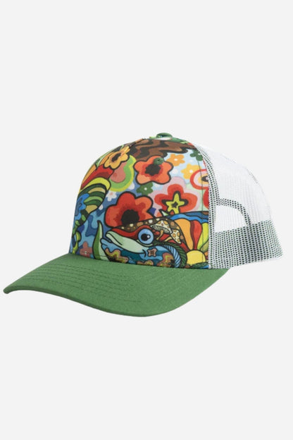 FISHE Boho Bass Abstract Trucker Hat
