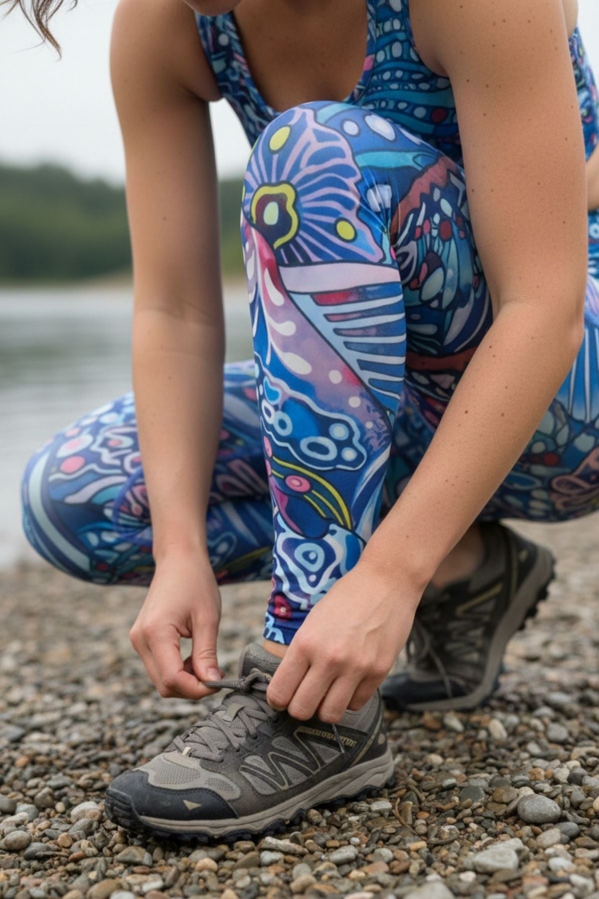 Enchanted Grayling High-Waisted Leggings