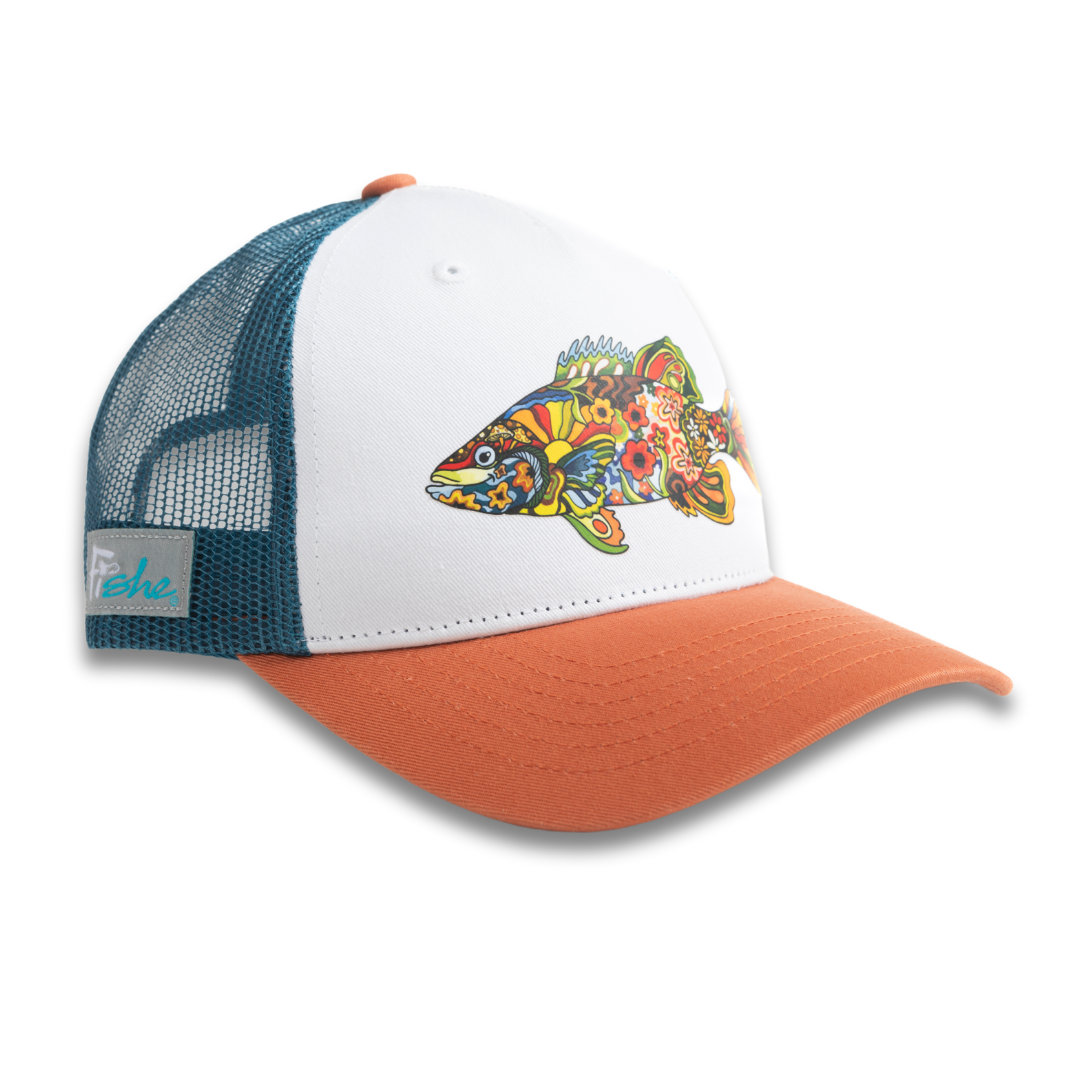 FISHE Boho Bass Trucker Hat