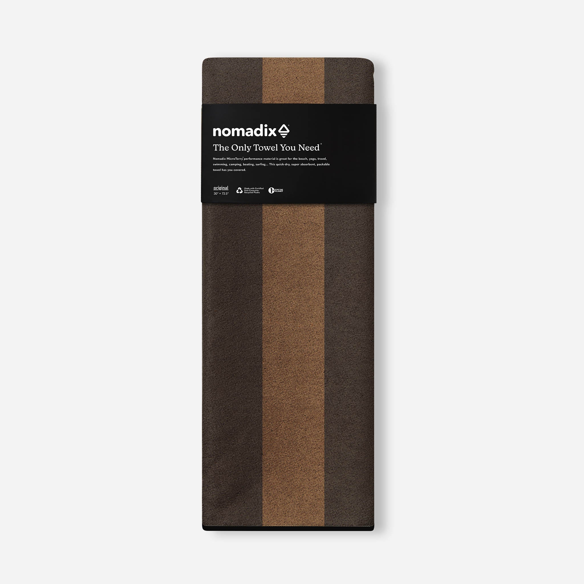 Original Towel: Cabana Stripe Black and Brown