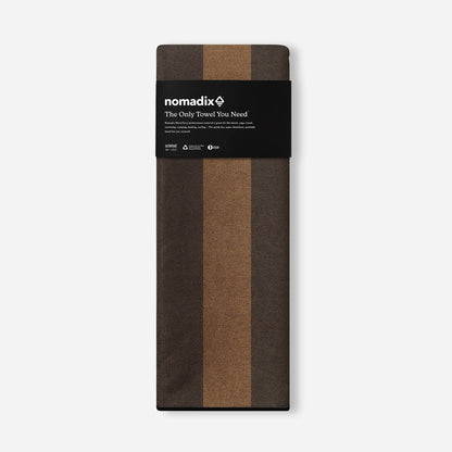 Original Towel: Cabana Stripe Black and Brown