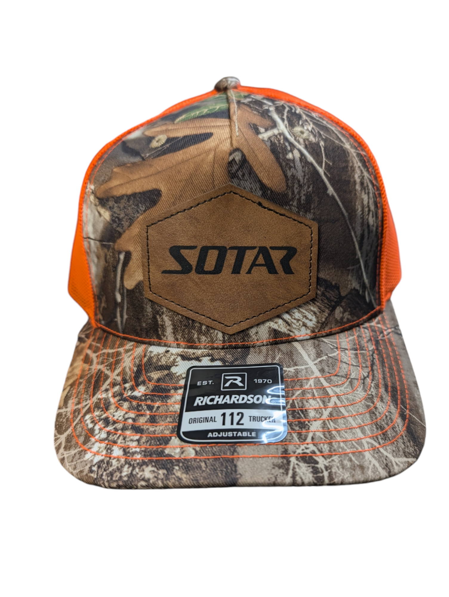 SOTAR Leather patch Hat-Clothing-Custom Patch Hats-Camo Brown (real tree)-SOTAR