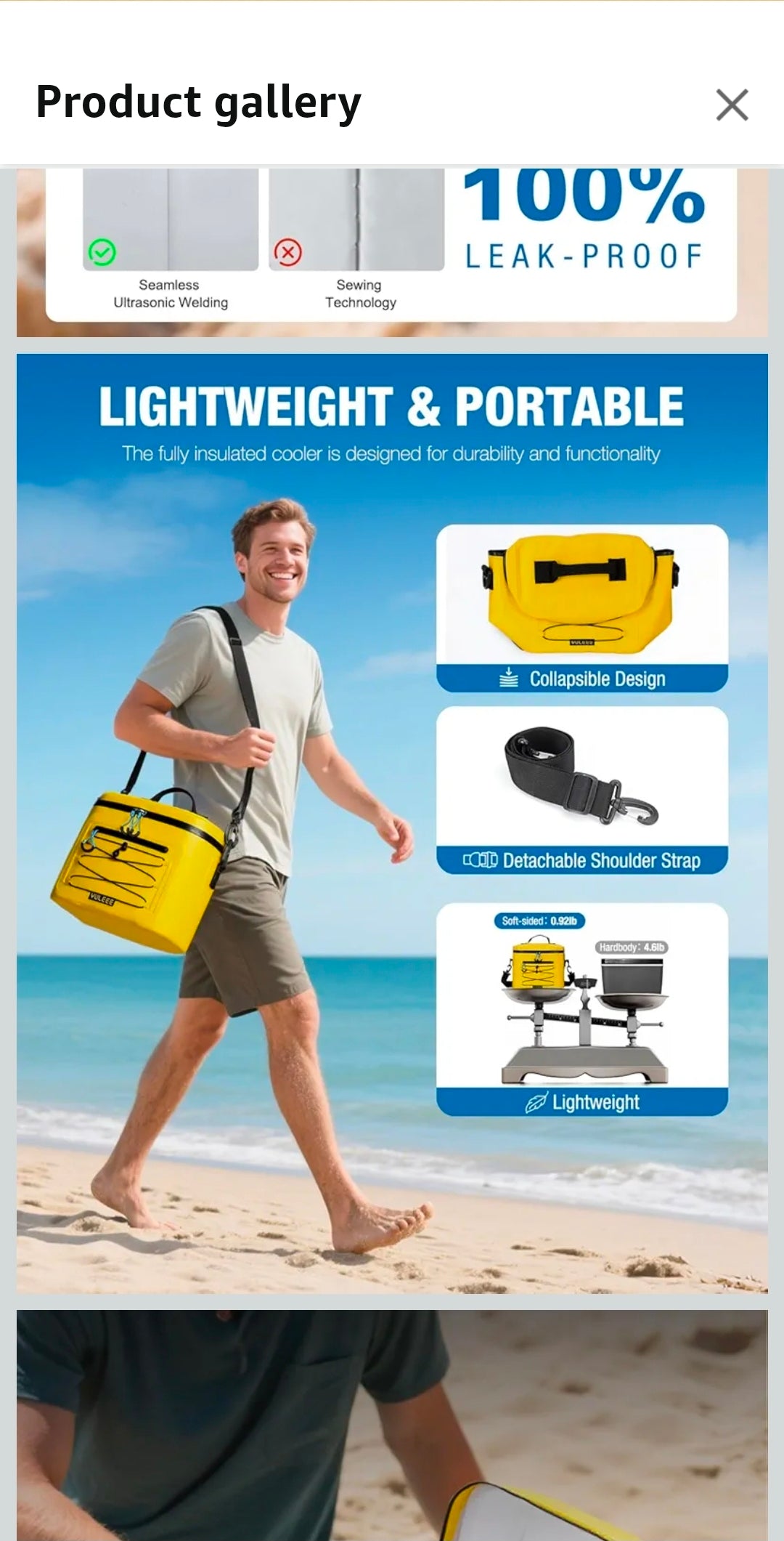 Cooler Bag, 7/16/30 Can Soft Sided Small Portable Insulated Cooling Pack, Everyday Lunch Cooler, Leakproof Ice Chest for Beach, Camping, Travel, Picnic