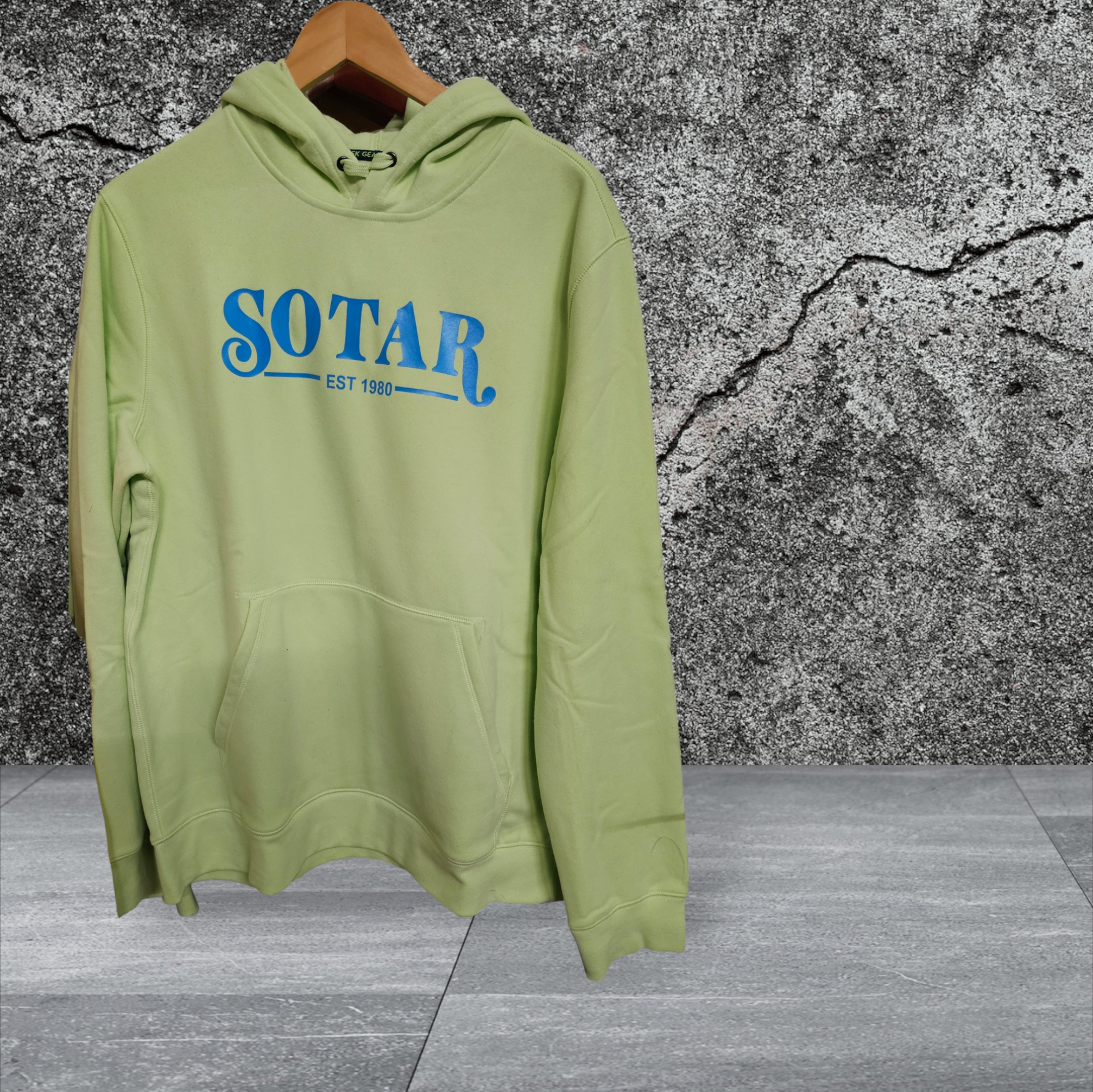 Retro Lime Green Hoodie-Clothing-SOTAR-M-Blue-SOTAR