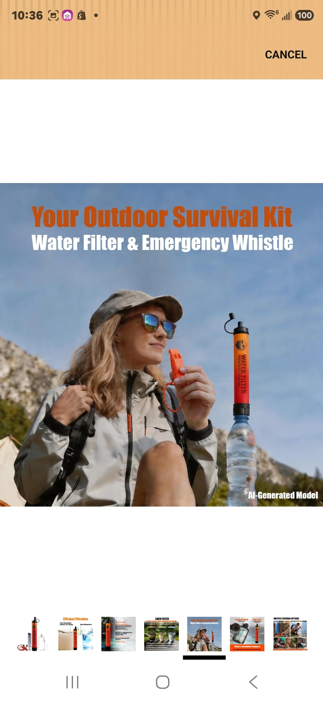 High-Capacity Survival Water Filter Straw Kit with Emergency Whistle, Lightweight Reusable Portable Water Straw for Camping, Hiking, Backpacking & Emergency Preparedness(1 Pack)