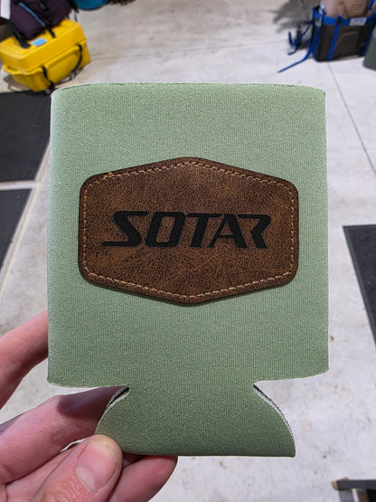 Sotar Logo Leather Drink Can Koozie