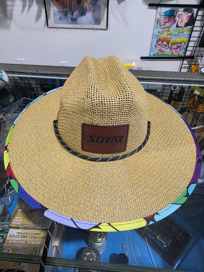 SOTAR Straw Hat -Leather patch