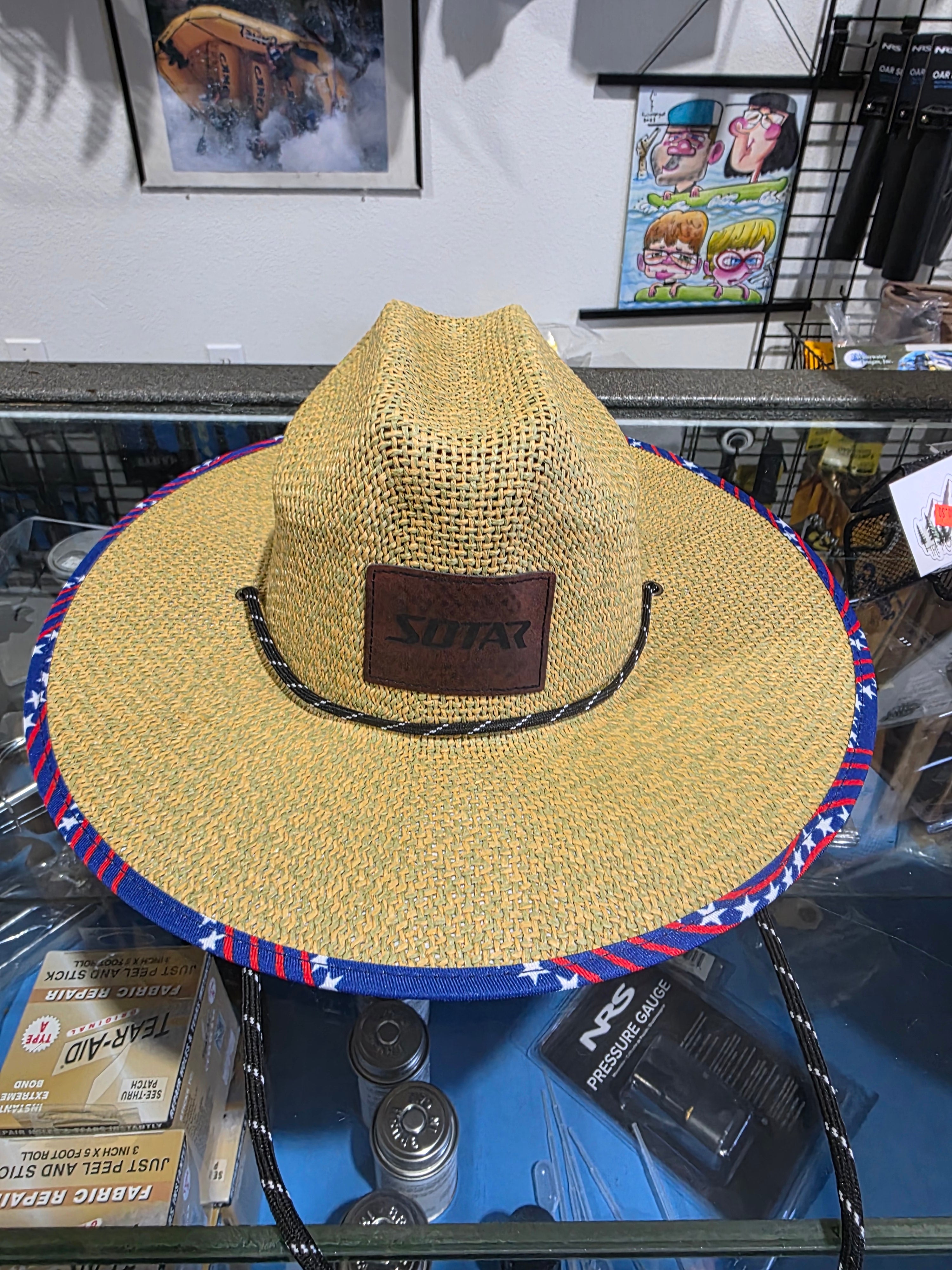 SOTAR Straw Hat -Leather patch