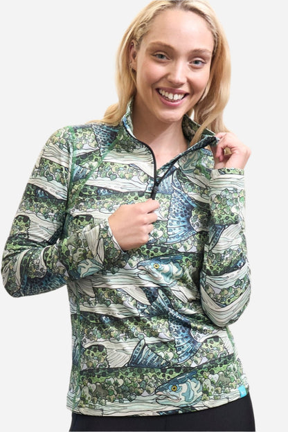 FISHE Steel My Heart Thermal 1/4 Zip Top