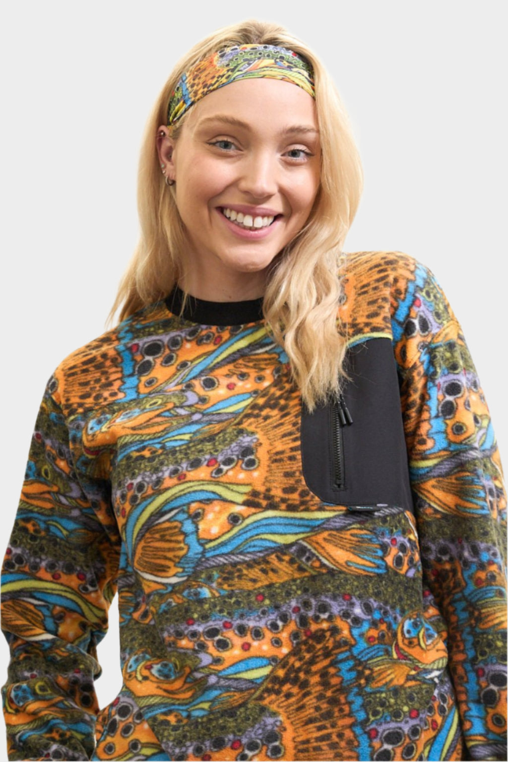 FISHE Unbound Brown Fleece Crew Neck