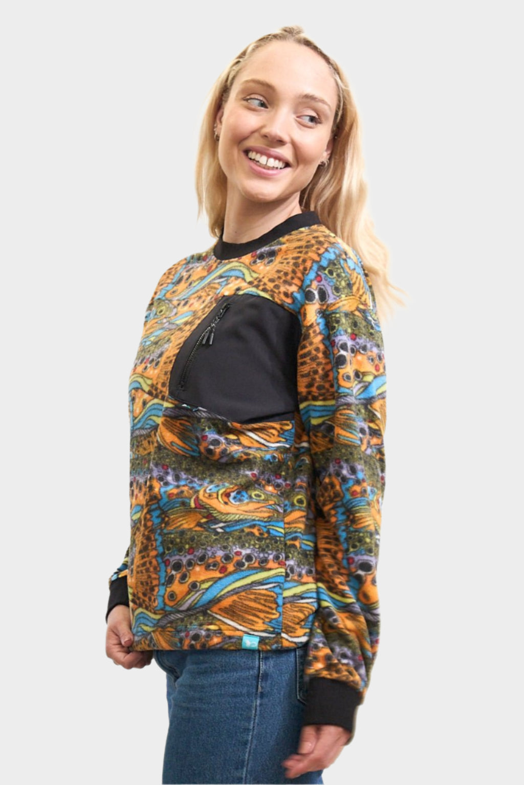 FISHE Unbound Brown Fleece Crew Neck