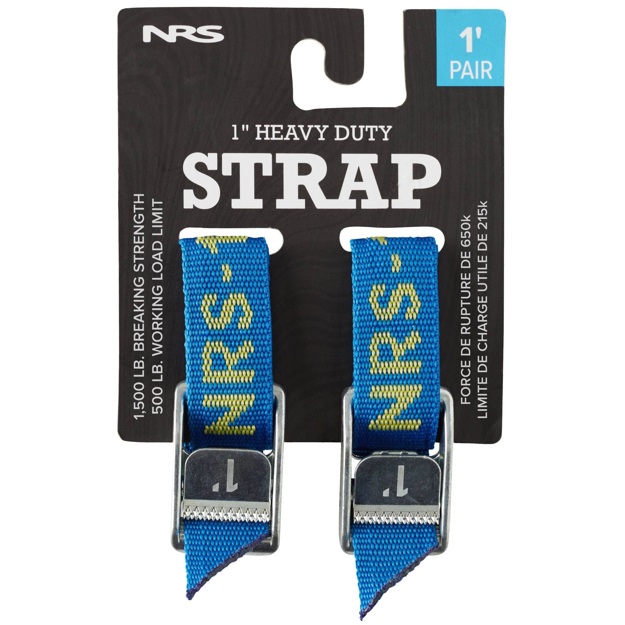 NRS 1" HD Tie-Down Straps (pairs)-Straps-NRS-Pair-Iconic Blue-1'-SOTAR