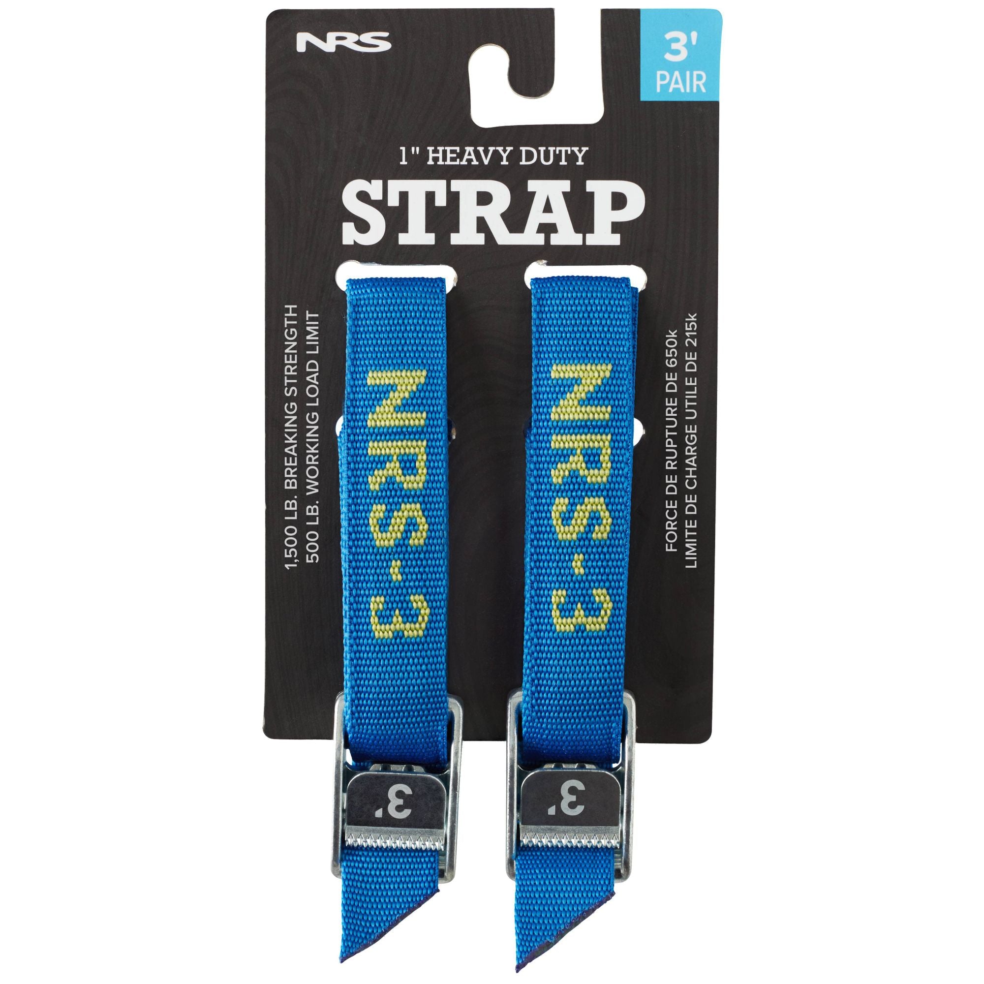 NRS 1" HD Tie-Down Straps (pairs)-Straps-NRS-Pair-Iconic Blue-3'-SOTAR